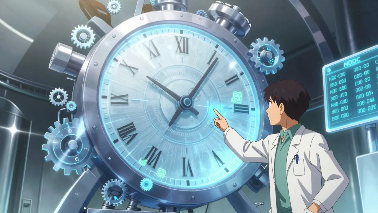 Futuristic digital machinery symbolizing PBM data updates and NDC code processing.