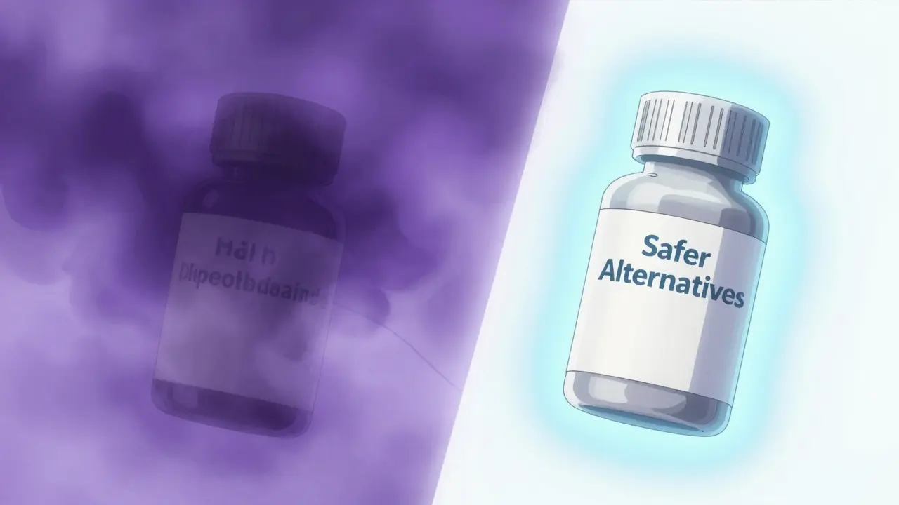 Contrast between risky purple-smoke meds and safe clear meds