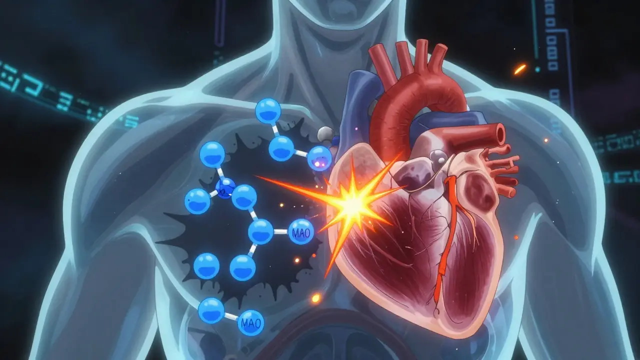Stylized anime visualization of drug blocking enzymes in body
