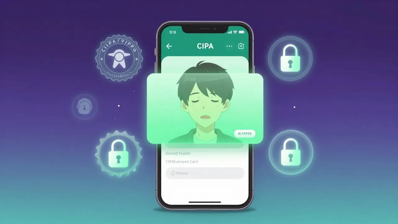 Smartphone showing discount code with safety verification icons